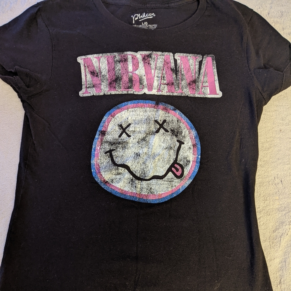 Nirvana Black Tee Size Large